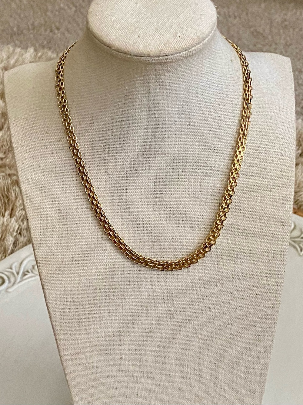 Gold Wash Sterling Silver Italian Necklace 925